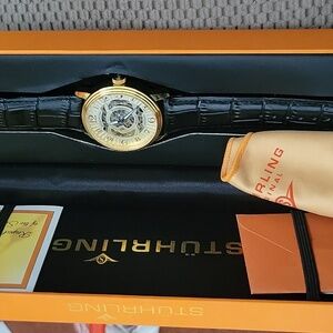 Stuhrling Original Gold and Black Watch